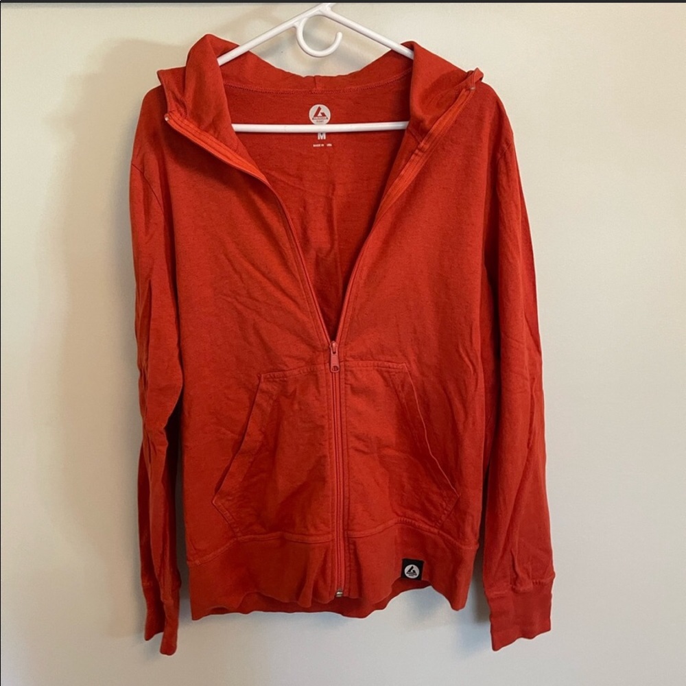 American Giant lightweight Full-zip hoodie ORANGE size Mens Medium